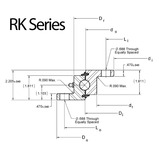 RK6-25P1Z Slewing Ring Bearing Turntable Bearing